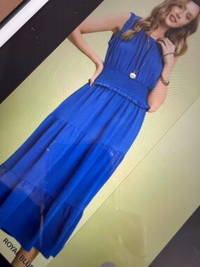 🩵Hello Gorgeous! Umgee Smocked Waist Tiered Midi Dress